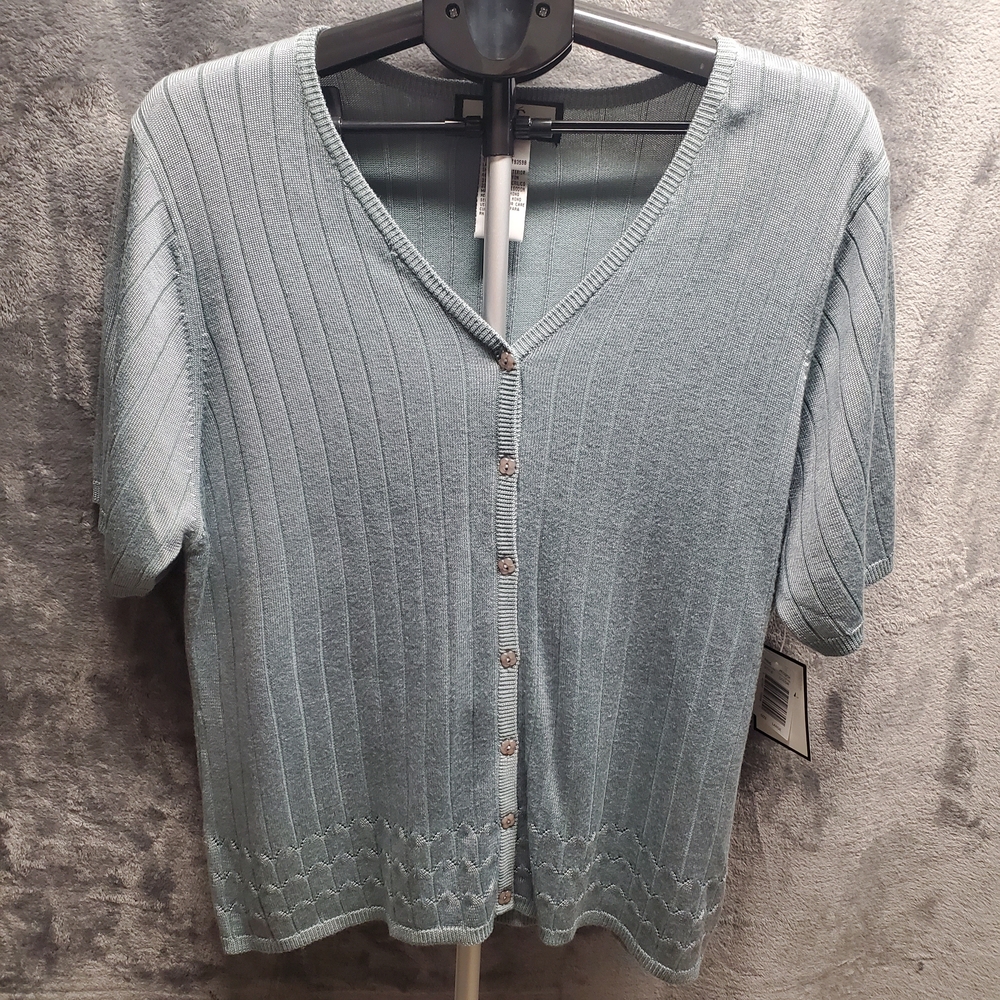 Ice V-Neck Sweater in Light Gray